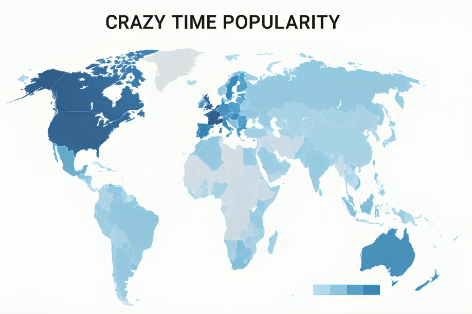 So, where is Crazy Time most popular right now?
