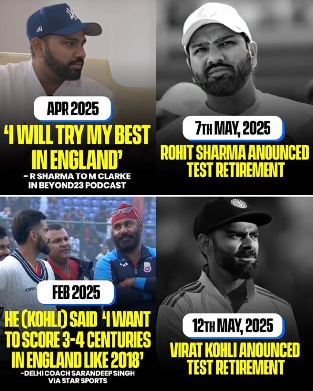 Rohit and Kohli’s Retirement and Impact on Indian Test Team
