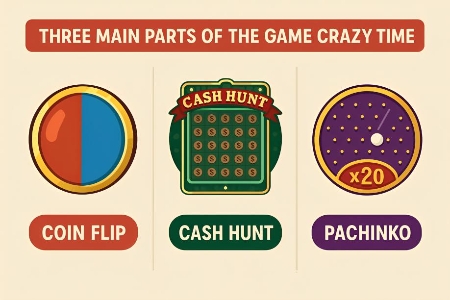 Three Main Parts of the Game Crazy Time