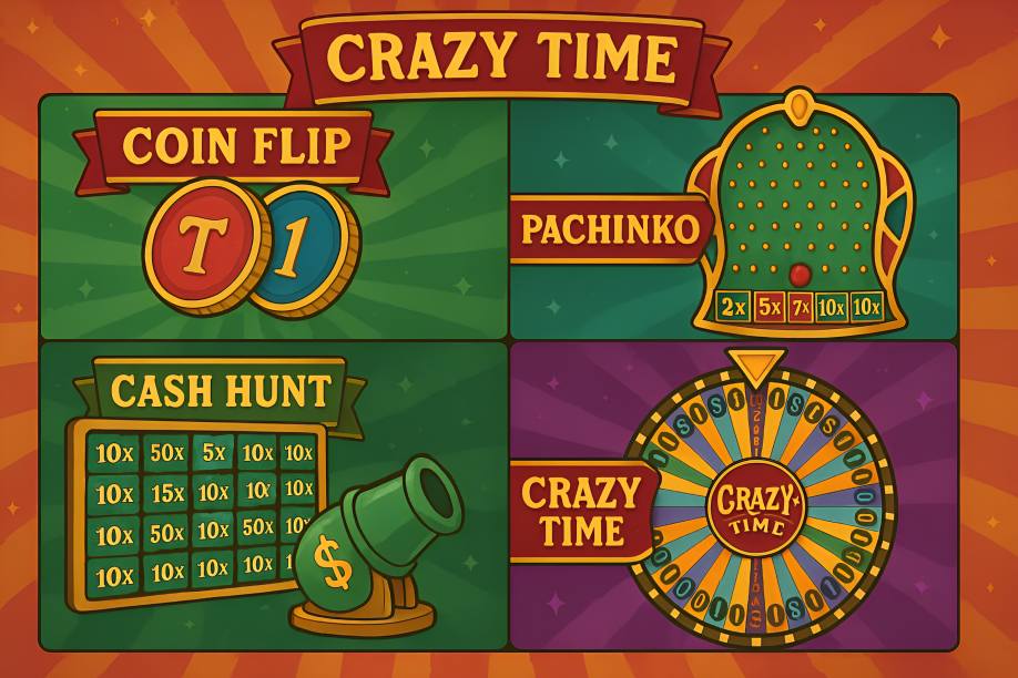 Four bonus rounds make Crazy Time stand out