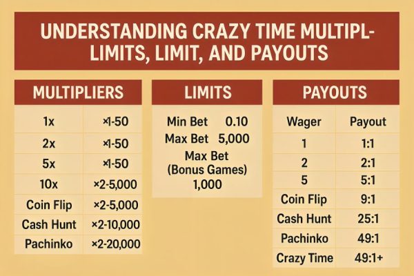 Understanding Crazy Time Multipliers, Limits, and Payouts