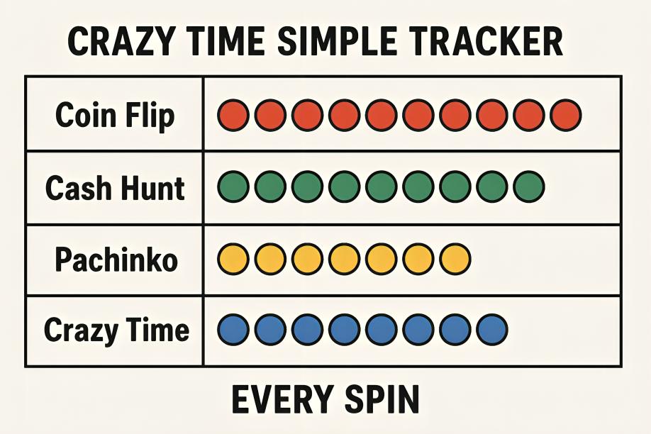 Crazy Time Simple Tracker For Every Spin